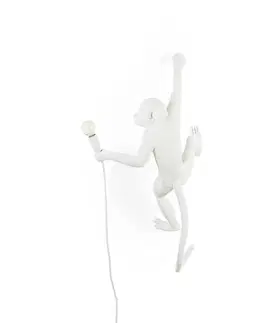 Vnitřní dekorativní svítidla SELETTI LED deko nástěnné světlo Monkey Lamp, bílá, pravé