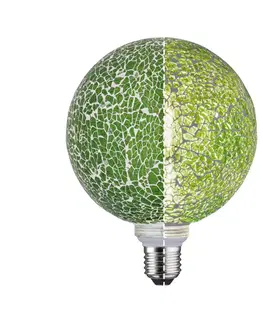 Stmívatelné LED žárovky Paulmann Paulmann E27 LED globe 5W Miracle Mosaic zelená