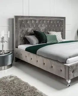 Designové postele LuxD Postel Spectacular stříbrno-šedá 200 x 160 cm