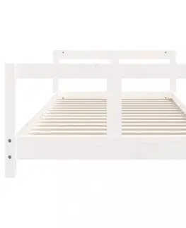 Dětské pokoje Dětská postel bílá 80 x 200 cm masivní borové dřevo