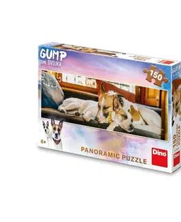 Hračky puzzle DINO - Gump Jsme Dvojka Na Gauči 150 Panoramic Puzzle