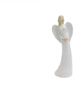 Vánoční dekorace PROHOME - Anděl bílý 20cm