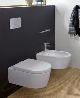 Záchody VILLEROY & BOCH Avento Závěsné WC se sedátkem SoftClosing, DirectFlush, CeramicPlus, alpská bílá 5656HRR1