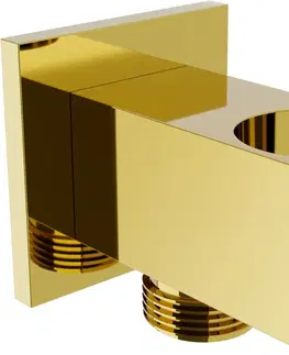Sprchy a sprchové panely MEXEN Držák sprchy Cube, pevný, s vyústěním, zlato 79300-50