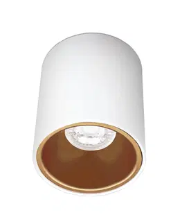Moderní bodová svítidla CENTURY ESSENZA přisazené svítidlo GU10 bílá/zlatá 96mm