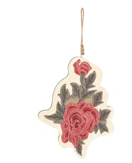 Obrazy Závěsná dekorativní ozdoba květina - 15*14 cm Clayre & Eef 6H1721