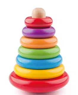Hračky WOODY - Skládací pyramida barevná - káča