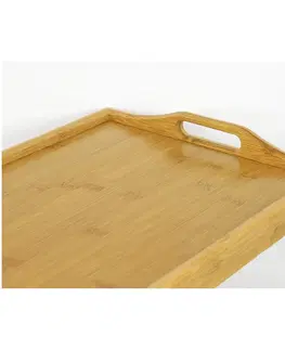 Podnosy a tácy Bambusový podnos do postele, 50 x 30 x 22 cm