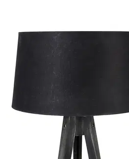 Stojaci lampy Stativ černý s plátnem odstín černá 45 cm - Stativ Classic