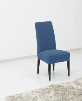 Doplňky do ložnice Forbyt Napínací potah na židle Denia modrá, 40 x 60 cm, sada 2 ks