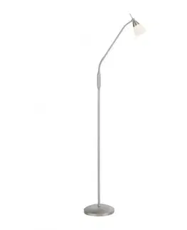 LED stojací lampy PAUL NEUHAUS LED stojací svítidlo stříbrná opálové sklo 3 krokové stmívání dotykovým stmívačem nastavitelné 3000K PN 400-55