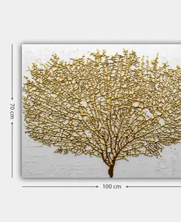 Obrazy Hanah Home Obraz Strom 70x100 cm zlatý