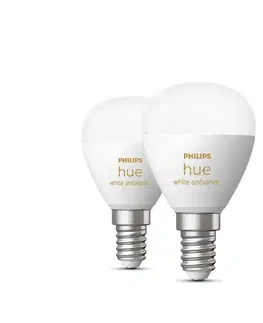 LED žárovky Philips HUE SET 2x WA LED Luster žárovka E14 5,1W 470lm 2200-6500K IP20, stmívatelné