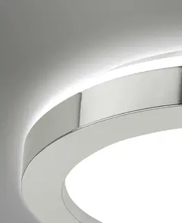 LED stropní svítidla BRILONER LED stropní svítidlo do koupelny, pr. 41 cm, 28 W, 3600 lm, chrom IP44 BRI 3673-018
