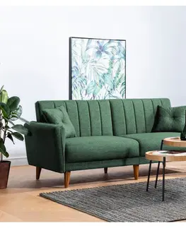Pohovky a gauče Pohovka s lůžkem AQUA trojmístná zelená