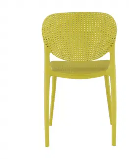 Zahradní židle Plastová židle FEDRA stohovatelná Tempo Kondela Bílá
