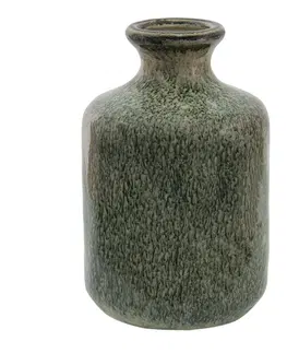 Dekorativní vázy Zelená dekorační váza Mion M - Ø 11*17 cm Clayre & Eef 6CE1408M