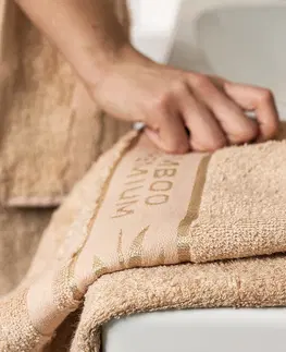 Ručníky 4Home Sada Bamboo Premium osuška a ručník béžová, 70 x 140 cm, 50 x 100 cm