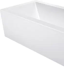 Vany MEXEN/S Cube obdélníková vana 160 x 70 cm s panelem, bílá 55051607000X