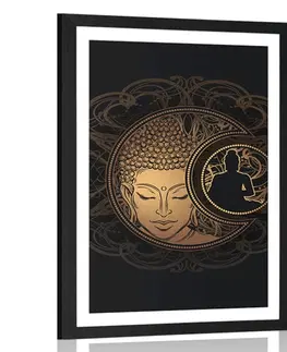 Feng Shui Plakát s paspartou harmonická síla Buddhy