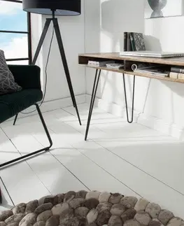 Stylové a luxusní pracovní a psací stoly Estila Masivní designový kancelářský stůl Leeds 110cm