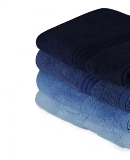 Ručníky L'essentiel Sada 4 ks ručníků Rainbow 70x140 cm modrá 