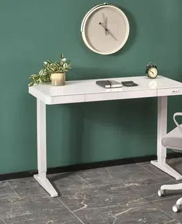 Pracovní stoly Výškově nastavitelný psací stůl B52 Halmar Bílá