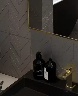 Koupelnová zrcadla MEXEN Loft zrcadlo 70 x 50 cm, zlatý rám 9852-070-050-000-50