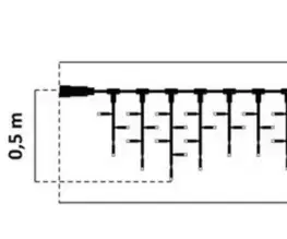 Rampouchy a krápníky DecoLED LED světelné krápníky - 3x0,5m, modrá, 114 diod