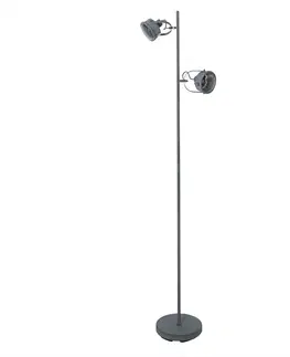 Stojací lampy K.S. Verlichting Dvoubarevná stojací lampa Satellite v šedé barvě