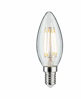LED žárovky PAULMANN LED svíčka 4,8 W E14 čirá teplá bílá stmívatelné 286.84