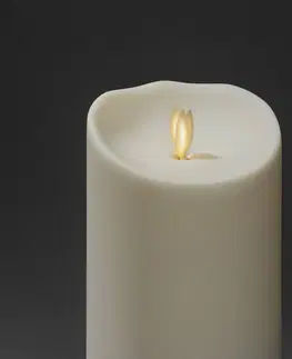 LED svíčky Konstsmide Christmas Dekorativní svíčka LED IP44 krémově bílá roztavená 18,4 cm
