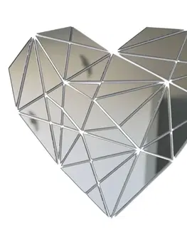 Dekorační zrcadla na zeď Nalepovací zrcadlo na stěnu ve tvaru srdce