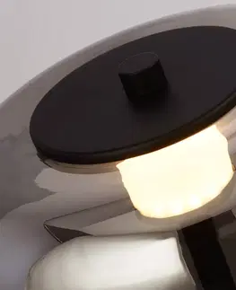 Stojací lampy Searchlight LED stojací lampa Frisbee se stínidlem ze skla