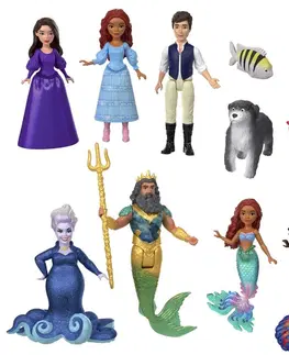Hračky panenky MATTEL - The Little Mermaid Sada Malých Panenek A Kamarádů Ze Země A Moře