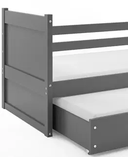 Postele BMS Dětská postel s přistýlkou RICO 2 | šedá 80 x 190 cm Barva: Šedá