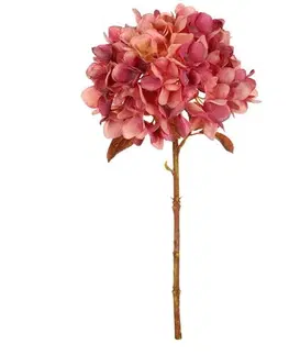 Květiny Umělá květina Hortenzie fialová, 17 x 34 cm