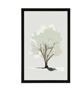 Stromy a listy Plakát strom s nádechem minimalismu