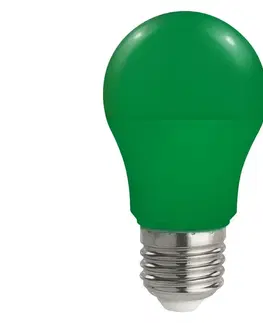 LED osvětlení  LED Žárovka A50 E27/4,9W/230V zelená 