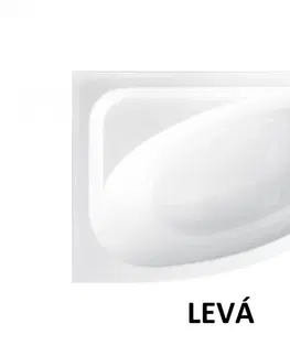 Vany HOPA Asymetrická vana CORNEA Nožičky k vaně Bez nožiček, Rozměr vany 140 × 80 cm, Způsob provedení Levé VANCOR140L