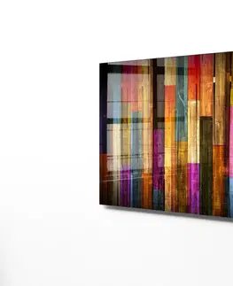 Obrazy Wallity Obraz COLORED WOOD 70 x 100 cm