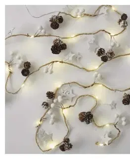 Vánoční řetězy a lamety EMOS LED vánoční girlanda Cone 1,7 m teplá bílá