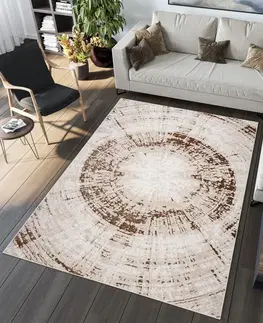 Moderní koberce Hnědý koberec v glamour stylu Šířka: 140 cm | Délka: 200 cm