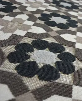 Koberce a koberečky Dywany Lusczow Kusový koberec LISBOA 27206/875 květiny hnědý, velikost 80x150