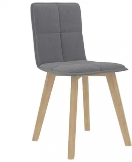 Židle Jídelní židle 4 ks látka / buk Dekorhome Tmavě šedá