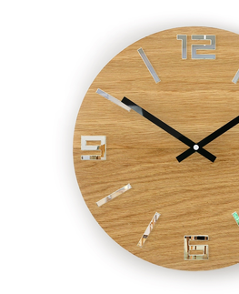 Hodiny ModernClock Nástěnné hodiny Arabic hnědo-zrcadlové