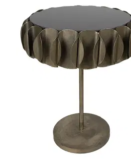 Konferenční stolky Mosazný antik odkládací stolek Fridó - Ø 57*66 cm Clayre & Eef 5Y1137