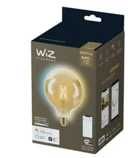 LED žárovky LED Žárovka WiZ Tunable White Filament Amber 8718699786816 E27 G125 6,7-50W 640lm 2000-5000K, stmívatelná