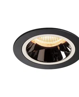 LED podhledová svítidla SLV BIG WHITE NUMINOS DL M vnitřní LED zápustné stropní svítidlo černá/chrom 2700 K 55° včetně listových pružin 1003849
