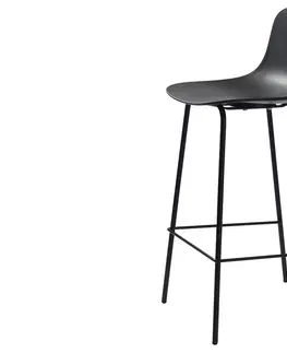 Barové židle Furniria Designová barová židle Jensen černá
